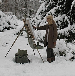 Peggy Painting in the Snow